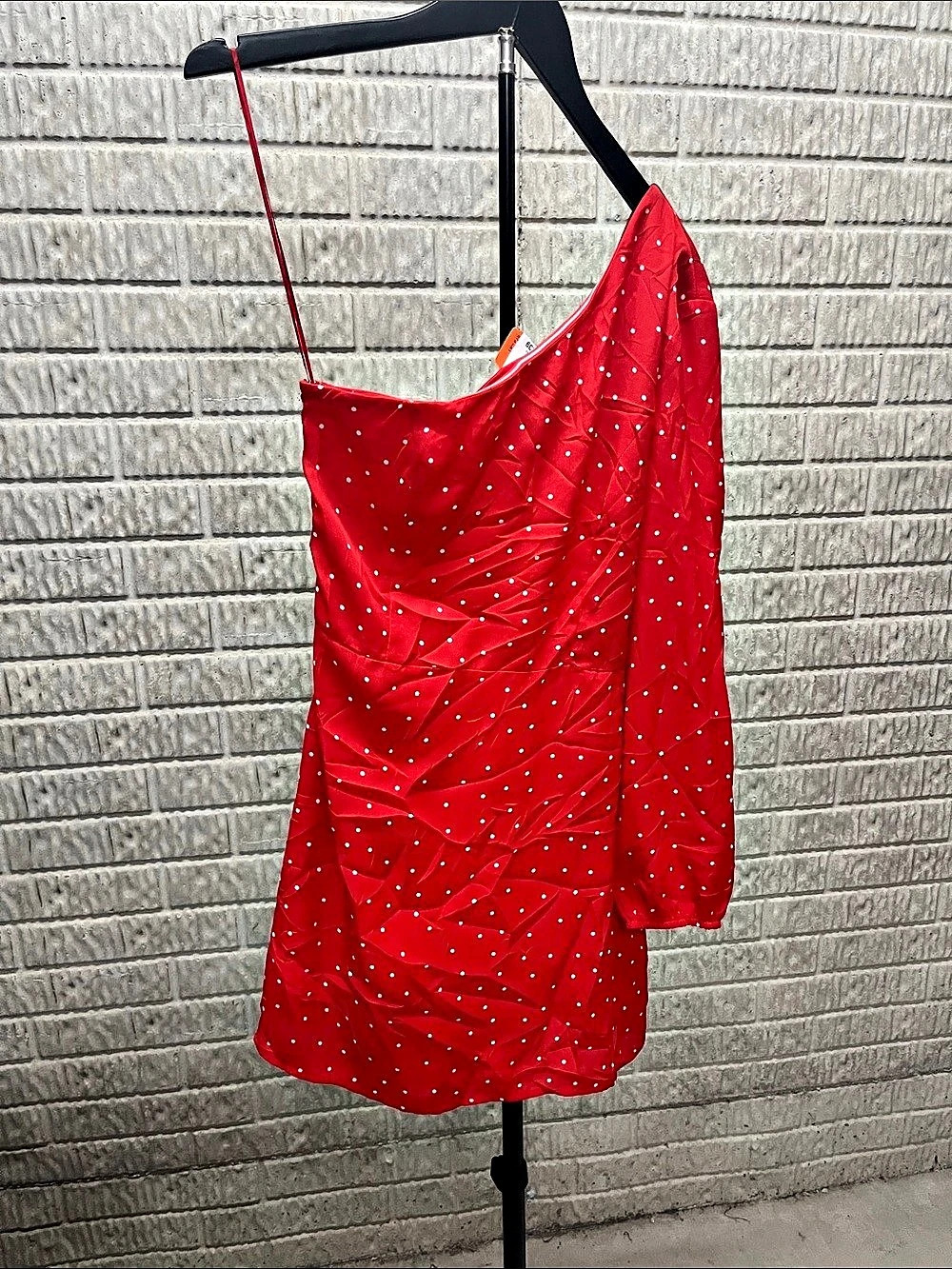 Fashion Nova Dot Com Polka Dot Dress Red Polka Dot Mini Dress Size Small NWT